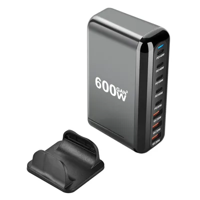 Produktbild von 600W GaN Schnellladegerät Fast Charge 3.0 mit 8 USB-C-Anschlüssen 5A/3A und PD-Unterstützung