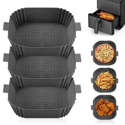 Silikon-Backformen 3er-Set für Heißluftfritteuse, 19,5 cm