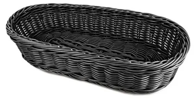 Produktbild von Brotkorb länglich, schwarz, 380x165 mm (BxT)