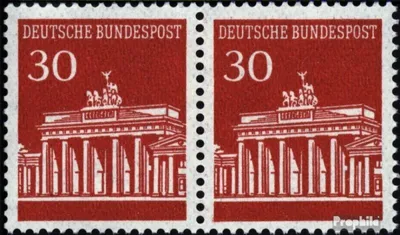 Produktbild von Briefmarken BRD (BR.Deutschland) 1966 Mi 508wP waagerechtes Paar postfrisch Brandenburger Tor