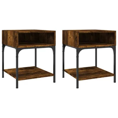Immagine prodotto di Comodini 2 pz Rovere Fumo 40x41x50 cm in Legno Multistrato