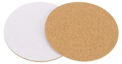 Kork-Untersetzer rund, 90 mm, 2 mm dick, 2 Stück