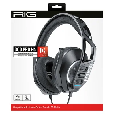 Zdjęcie produktu dla NACON RIG 300 PRO HN, Przewodowa, Gaming, 20 - 20000 Hz, 233 g, Zestaw słuchawkowy, Czarny