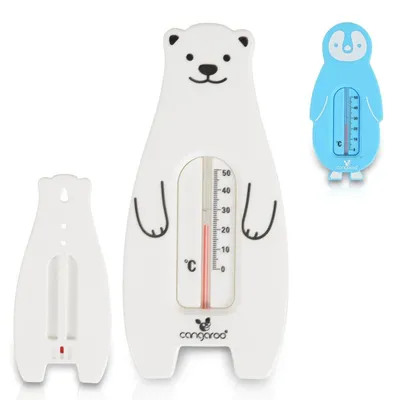 Produktbild von Cangaroo Wasserthermometer Badethermometer, Messbereich 10 bis 50°C, bruchsicher weiß
