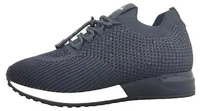 Immagine prodotto di La Strada: Scarpe sportive da ginnastica, modello con lacci, colore nero, ideali per il tempo libero