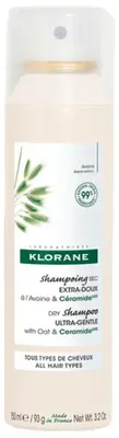 Produktbild von Klorane Trockenshampoo mit Hafer CERAMIDES für dunkles Haar 150 ml