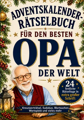 Produktbild von Adventskalender-Rätselbuch für den besten Opa der Welt