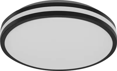 Productafbeelding van OSRAM Orbis Caleb LED plafondlamp, 295 mm, 16W, 3000K (warm wit), zwart, metaal met kunststof ring, IP20