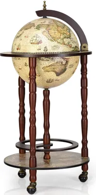 Produktbild von GOPLUS Globusbar Tischbar Hausbar Globus Bar Dekobar Cocktailbar Weltkugel, Weinregal mit Rollen, Flaschenregal Servierwagen