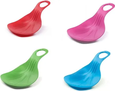 Produktbild von Schneeflitzer zum Rodeln Schneerutscher für die ganze Familie 4 Stück Blau Rot Rosa Grün Po Rutscher Rutschteller Erwachsene Kinder Schlitten Schnee