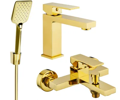 Zdjęcie produktu dla Mexen Uno R62 zestaw wannowy, złoty - 71403R62-50