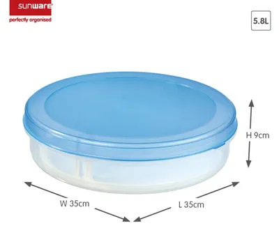 Immagine prodotto di Contenitore per torte alla frutta Club Cuisine con inserto di sollevamento, trasparente e blu