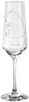 Produktbild von Mr. & Mrs. Panda Proseccoglas Bär Marienkäfer - Transparent - Geschenk, Freiheit, Das Leben Ist schön, Trinkglas, Sektglas, Liebe, Glas, Champagnerglas, Motivation, Teddy
