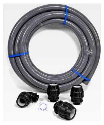Produktbild von Set mit 25 m Flexschlauch Ø 50 mm und 4 Flex-Fittings, Dichtband für Poolbau