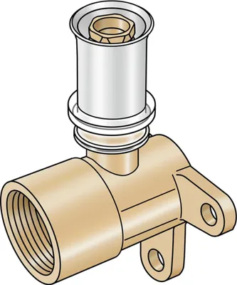 Produktbild von KE Kelit KMW480, KELOX-ULTRAX-W, Wandscheibe, 90°, mit IG 20x1/2", 1 Stk.