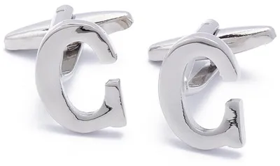 Productafbeelding van Manchetknopen Initialen Letter C - Zilver