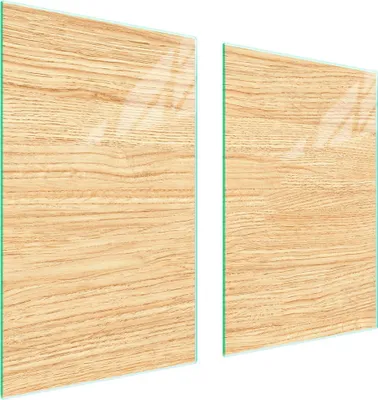 Produktbild von Glasschutzplatte Für Küche 65X52 Holz