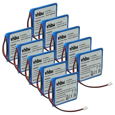 Produktbild von vhbw 10x Akku Ersatz für Ericsson BKB201010/1, FA01302005, FA83601195 für schnurlos Festnetz Telefon (650 mAh, 3,7 V, Li-Ion)