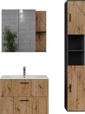 Obrázek produktu pro Koupelnová sestava nábytku Vicco Irma Antracit/Artisan 4 díly, Model 56327