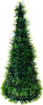 Image de Clayre & Eef Décoration de Noël Sapins de Noël Ø 18x46 cm Vert Plastique