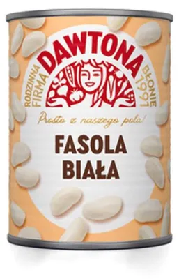 Zdjęcie produktu dla Fasola Biała Konserwowa w Puszce Jaś Karłowy Fasolka w Zalewie 400g Dawtona