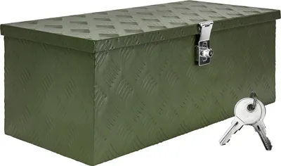 Immagine prodotto di Scatola per Strumento Verde Cassetta degli attrezzi Cassone per camion Scatola di Alluminio Cassone per rimorchio con coperchio Chiudibile a chiave D050 trucky