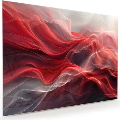 Produktbild von Glasbild 120x90cm in XXL für Wohnzimmer, Schlafzimmer Motiv Abstrakte Wellen