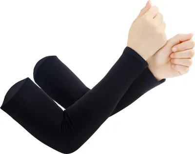Produktbild von 2 Paar UV-Schutz-Armstulpen, einfarbig, hochelastisch, superweich, atmungsaktiv, schweißabsorbierend, schnelltrocknend, für Outdoor-Sportarten