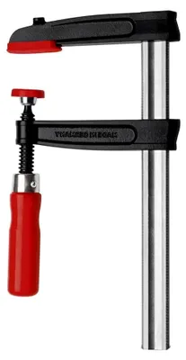 Produktbild von Temperguss-Schraubzwinge, Spannweite 400 mm, Ausladung 120 mm, Hohlprofilschiene mit Riffelung, Gewicht 1,75 kg