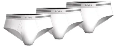 Immagine prodotto di BOSS, slip da uomo in cotone 100%, confezione da 3, colore bianco, taglia Small