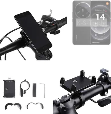 Produktbild von K-S-Trade Handyhalterung für das Fahrrad kompatibel mit Xiaomi 14 Ultra Halter Lenkstange Fahrradhalterung Motorrad Bike Mount Befestigung Smartphone