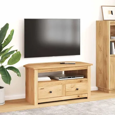 Produktbild von vidaXL TV-Eckschrank 93 x 49 x 49 cm Massivholz Panama-Kiefer
