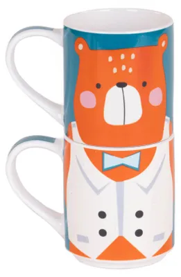 Obrázok produktu pre Porcelánový hrnček pre deti, 265 ml, sada 2 ks