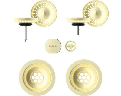 Produktbild von SCHOCK Sichtteile in White Gold 400063WGO - Aufwertung für die PREMIUM Ablaufgarnitur 410063CHR ab Baujahr 2024