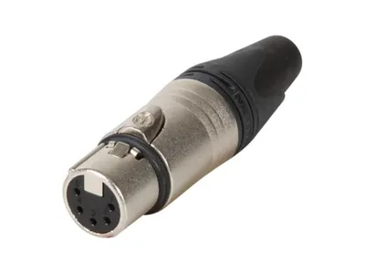 Produktbild von Neutrik NC5FXX, XLR, Schwarz, Metallisch, Weiblich, Gerade, Silber, IP40