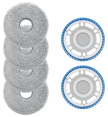 Ersatz-Wischtücher + Wischplatten für Ecovacs Deebot Mini, 4+2