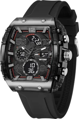 Produktbild von findtime Herren Digitaluhr – Sportliche Armbanduhr mit Stoppuhr, LED, Wecker, 5ATM wasserdicht, Militär Look, Silikonband, Outdoor Uhr für Männer