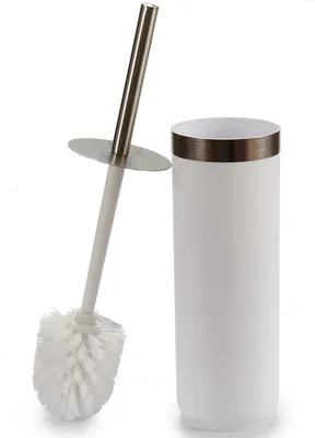 Produktbild von WC-Bürste / WC-Bürste mit Halter - Weißer Edelstahl - Schlankes, modernes Design