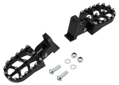 Immagine prodotto di Set: poggiapiedi passeggero CNC in stile MX, anodizzato nero