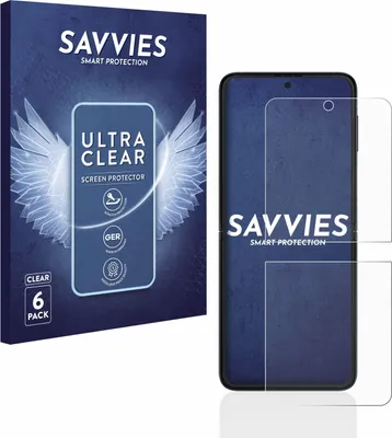 A product shot featuring the packaging of screen protectors and a phone with a screen protector applied.