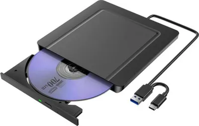 Immagine prodotto di Azomor: unità ottica esterna ultrasottile con USB 3.0 e USB-C per laptop e computer desktop