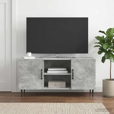 Produktbild von vidaXL TV-Schränk Betongrau 102 x 34,5 x 50 cm Holzwerkstoff
