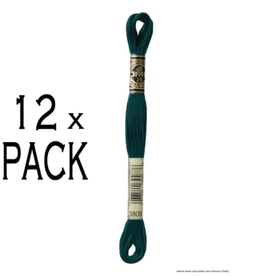 Produktbild von 12x DMC Stickgarn Mouline Special 117MC -3808, 6-fädig, 8m, VPE