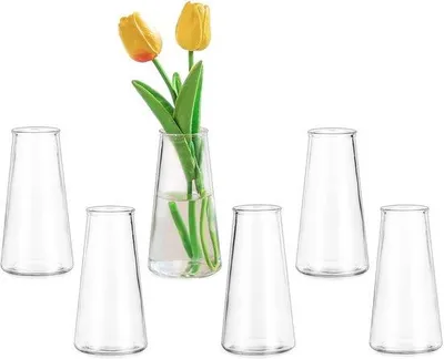 Produktbild von Kleine Glasvase Dekoration 6er Set für Tisch und Wohnzimmer