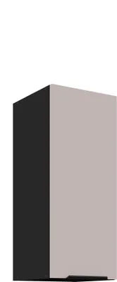 Produktbild von Küchen Hängeschrank 30 cm Küche ARONA Kaschmir beige matt + Schwarz matt Küchenzeile Küchenblock Küche Einbauküche