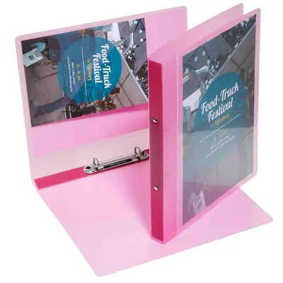 Produktbild von EICHNER Präsentationsringbuch 2-Ringe rot-transparent 2,5 cm DIN A4, 1 St.