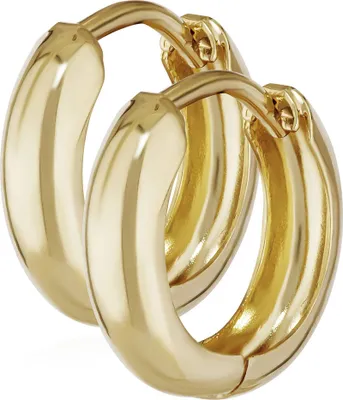 Produktbild von Paar 333 Gelbgold Klappcreolen Ohrringen 12,2 X 3,2mm Hochglanzpoliert Rund 4736