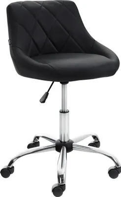 Produktbild von CLP Arbeitshocker Lazio drehbar mit Chromgestell schwarz Material Kunstleder