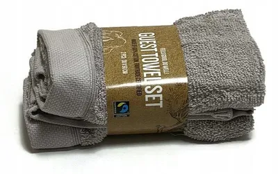 Produktbild von Graues Baumwollhandtuch 30x50 cm 2er-Set