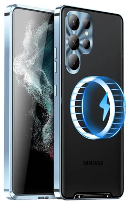 Obrázek produktu pro Pro Samsung Galaxy S24 Ultra Magnetic Magsafe Metal Design Ochranný kryt Blue